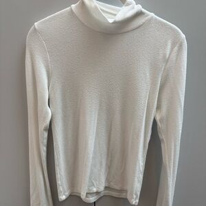 Aritzia White Turtleneck Sweater